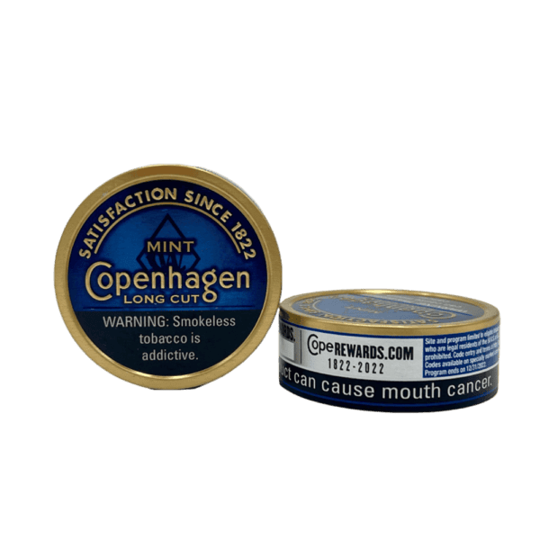 Buy Copenhagen Long Cut Mint Chewing Tobacco Online in Canada at Express Cigs